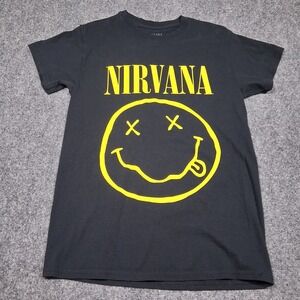 Nirvana T Shirt Men's Size Small  Short Sleeve Black 90's‎ Grunge Tee Shirt